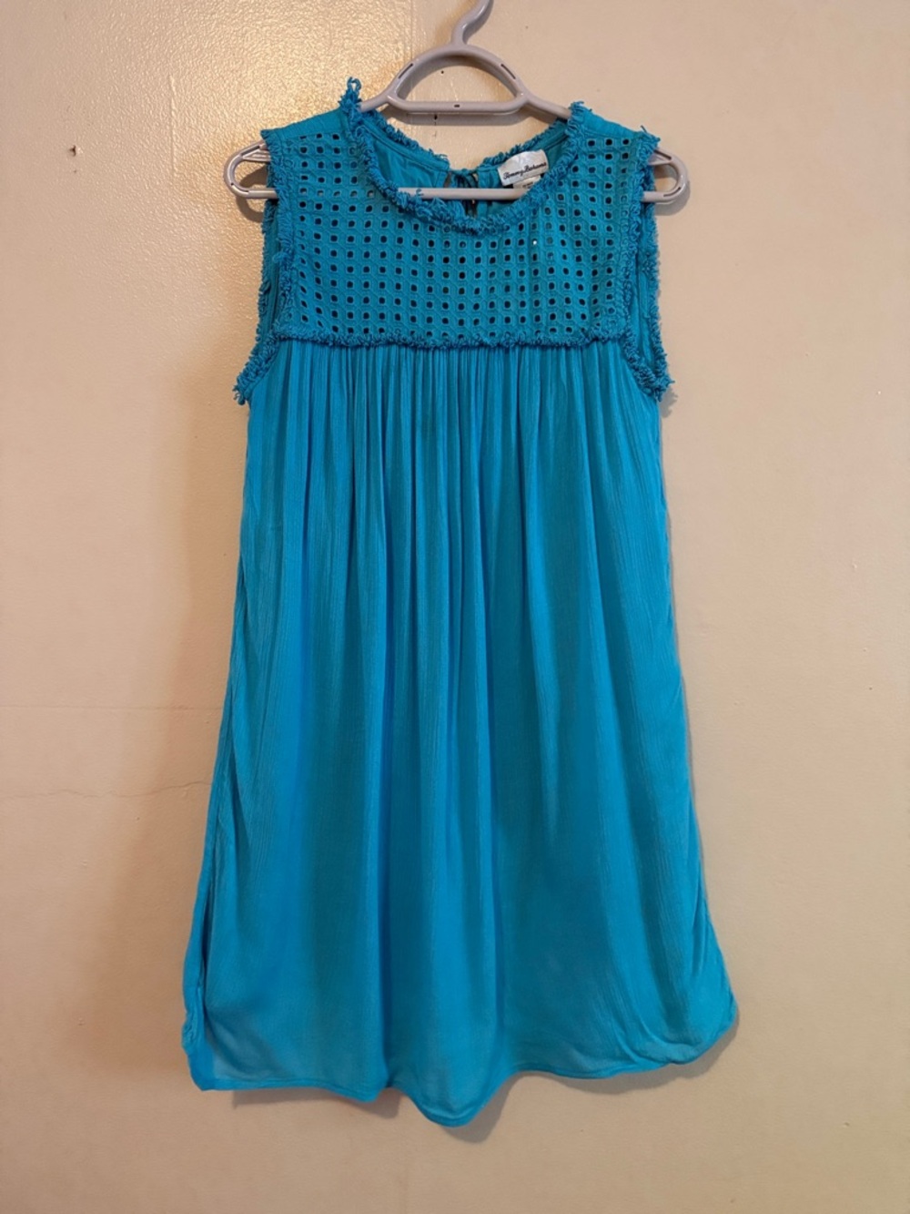 Tommy Bahama Turquoise Eyelet Sleeveless Dress